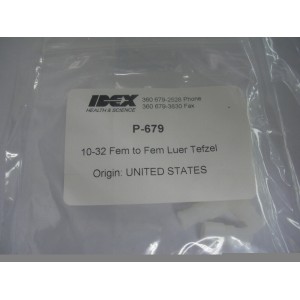 IDEX, UPCHURCH, P-679, ADAPTER, QUICK CONNECT FEMALE LUER TO FEMALE 10-32, TEFZEL (ETFE)