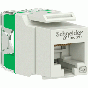 Schneider Electric - Cat. 5e, UTP Keystone, Modular Jack, White, VDIB17365USG