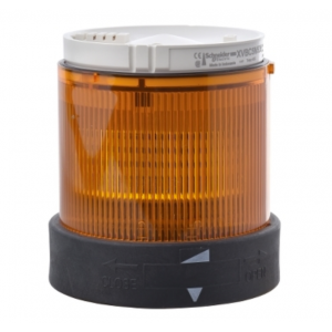 Schneider Electric - Harmony XVB, Illuminated unit for modular tower lights, plastic, orange, Ø70, flashing, for bulb or LED, 24 V AC, 24...48 V DC