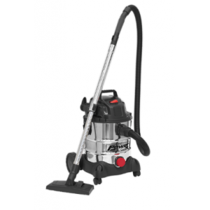 Sealey - Vacuum Cleaner Industrial Wet & Dry 20L 1250W/230V Stainless Drum, PC200SD  ***IN STOCK***