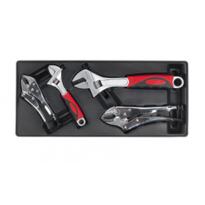 Sealey - Tool Tray with Locking Pliers & Adjustable Wrench Set 4pc, TBT04 ***IN STOCK***