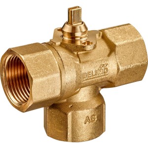 Belimo - Zone Valves, Changeover zone valve, 3-way, DN 15, Internal thread, Rp 1/2", PN 25, ps 1600 kPa, kvs 2.5 m³/h, Fluid temperature 2...100°C (with actuator 2...90°C)