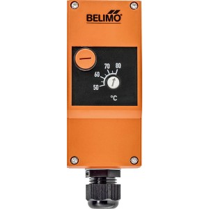 Belimo - Duct Sensors (Air), Safety temperature limiter STB, Switch, 50...80°C, Capillary 1 m, Manual reset