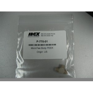 IDEX, P-775,MICROTEE ASSEMBLY, FOR .025 IN OD TUBING SLEEVES, .006 IN THRU HOLE PEEK