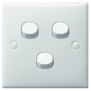 Schneider Electric - S-Classic - 2-way switch - 3 gangs - white, E33_2_3A_WE
