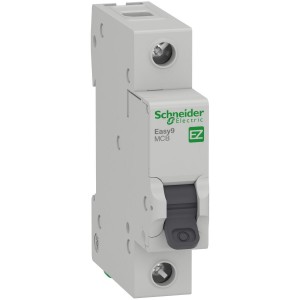Schneider Electric - Miniature circuit breaker, Easy9, 1P, 10 A, B curve, 6000 A, EZ9F26110