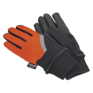Sealey - Mechanic's Gloves High Visibility PU Touch Thinsulate® - Large, MG797L