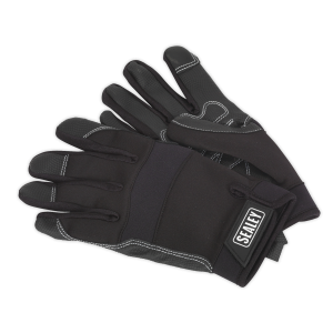 Sealey - Mechanic's Gloves Light Palm Tactouch - Large, MG798L