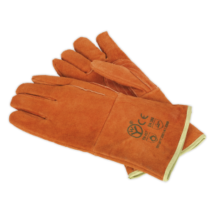 Sealey - Leather Welding Gauntlets Lined Heavy-Duty - Pair, SSP151