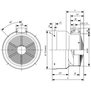 WISTRO Cooling Fan for SIEMENS 1LA5 (Bg180-200)