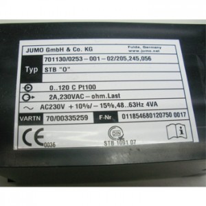 JUMO Electronics Temperature Monitor 701130/0253-001-02/205,245,056